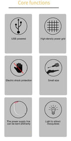 Mini Mosquito Killer Racquet Lamp 2 in 1 Multifunctional Angle Portable Bug Zapper Electric USB Rechargeable Insect Mosquito Fly Bat Swatter with LED Light
