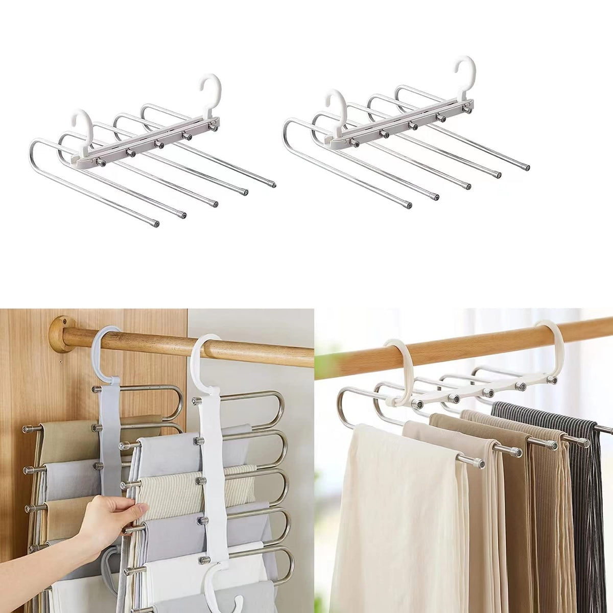 5 in 1 Pant rack shelves  ( Pack of 3)