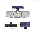 Solar Wall Lights Outdoor Home Waterproof Compound Wall Motion Sensor Garden Lamp for Driveway, Patio, Porch and Courtyard
